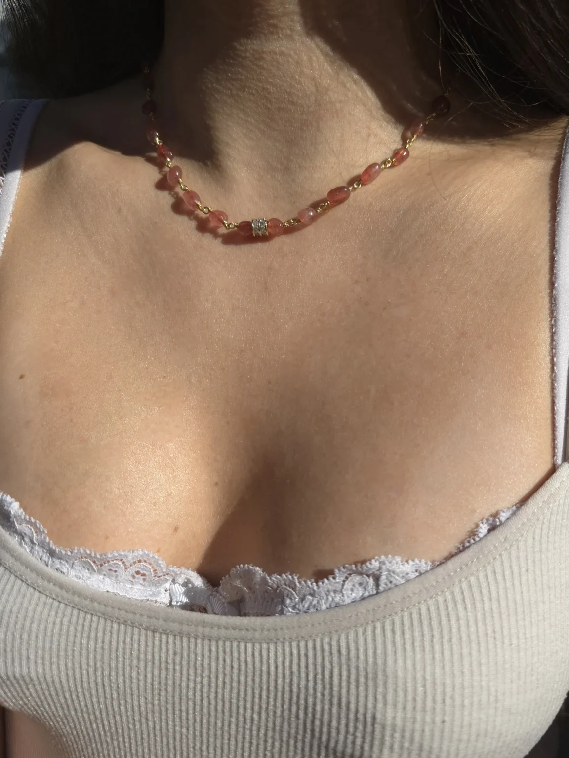 שרשרת ויקטוריה ציפוי זהב 14K